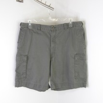 Haggar Men&#39;s 40 Solid Gray Cotton Twill Men&#39;s Pocketed Sport Cargo Shorts - $94.16 MXN