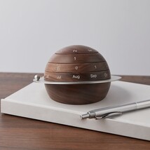 Walnut perpetual calendar digital, 2024 vintage wooden desk calendar, Desk Decor - £115.63 GBP