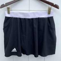 Womens Adidas Climalite Black Athletic Tennis Golf Skirt Skort Pockets M/L - $19.79