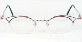 Vintage Advantage 8019 Silver /BLACK /RED Unique Eyeglasses Glasses 44-20-135mm - £50.61 GBP