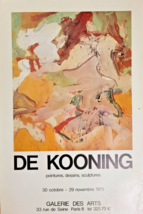 Willem of Kooning - Poster Original Exposition- Gallery Of Arts - Rare Oop 1975 - £129.57 GBP