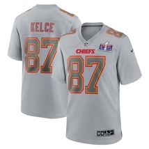 Kansas City Chiefs Game Jersey Super Bowl LVIII Patch Grey Travis Kelce #87 - £80.72 GBP