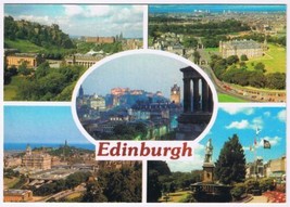 Postcard Edinburgh Castle Princes Street Scotland Multi View - $3.95