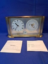Scarce Vintage Seiko Quartz Brass World Time Clock  JAPAN QQZ276G; - £147.04 GBP
