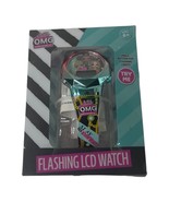 LOL Surprise OMG Flashing LCD Digital Watch&quot; Girls-Pink &amp; Aqua Face &amp; Band - €8,05 EUR