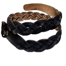 Braided Genuine Leather Vintage Belt Strap Unfinished Black 38&quot; Men&#39;s - $23.00