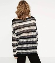 Zara Knit Crochet Striped Sweater New With Tag Size Small - £38.93 GBP