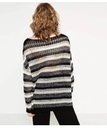 Zara Knit Crochet Striped Sweater New With Tag Size Small - £38.72 GBP