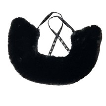 MSRP $42 Steve Madden Faux Fur Collar Black Size OSFA - £5.69 GBP