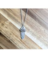 Owl necklace, vintage silverware - $25.00