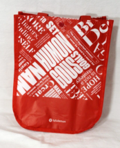 Lululemon Reusable Shopping Gift Bag Red &amp; White Small  Gift Tote 12&quot; x 10&quot; - £6.08 GBP