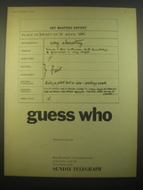 1966 Sunday Telegraph Ad - Guess who - £14.54 GBP