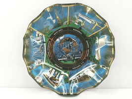 Houze Art New York Worlds Fair 1964-1965 Vintage Trinket Souvenir Glass Old Dish - £17.10 GBP