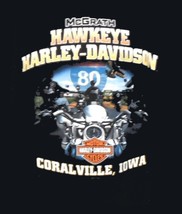 Harley Davidson XL mens Black T-Shirt - 2013 HAWKEYE - Coralville, Iowa - £12.51 GBP