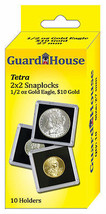 Guardhouse Tetra Snaplock Coin Holders, 1/2 oz AGE, 2x2, 10 pack - £7.58 GBP