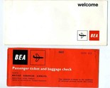 BEA Ticket Jacket for Guest &amp; Passenger Ticket British European Airways ... - $47.64