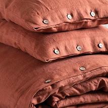 Rust Orange Color Cotton Duvet Cover - Duvet Cover with Buttons - Duvet Cover Tw - £26.96 GBP+