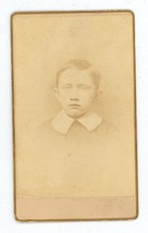 Antique CDV Circa 1870s Adorable Young Boy With White Wide Collar - £7.57 GBP
