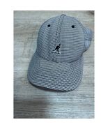 Kangol Mens Houndstooth Flexfit Baseball Cap Black White Logo Hat S/M 98... - $25.74