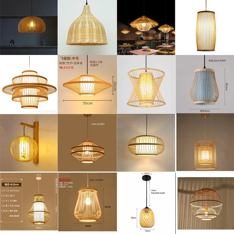 Southeast Asia Bamboo Chandelier Accommodation Bamboo and Rattan Craft T... - $82.89+