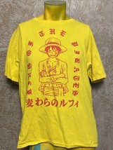 ONE PIECE Anime T Shirt Men&#39;s King Of The Pirates Straw Hat Yellow XL - $16.36