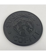 Vintage 1988 UMBRA Starbucks Black Siren Coffee Coaster #3 Rubber 3.25&quot; - €10,07 EUR