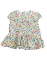Koala Kids girls toddler floral top blouse flutter sleeve size 3t cotton flowers - £6.86 GBP