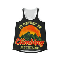 Personalized Mountain Watercolor Tank Top for Women Climbing Outdoors - £26.76 GBP+