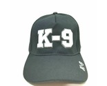 K-9 Canine Mens Puff Embroidered Hat Cap Black Adjustable Strap Acrylic H10 - $12.86