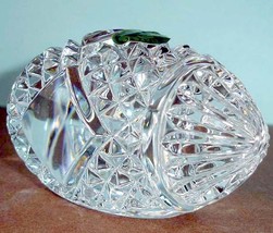 Waterford Crystal Football Paperweight Sculpture Engravable Blank Panel ... - $75.14