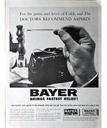 Bayer Brings fastest relief doctors recommend asprin-1962 Vintage Print Ad - $9.93