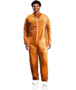 Orange Disposable Coveralls Medium 40 GSM Waterproof Hazmat Suit - £6.54 GBP+