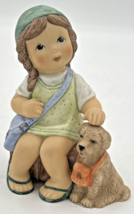 Vintage Goebel Nina &amp; Marco Girl with Dog Figurine 3.5&quot; SKUPB186 - £23.96 GBP