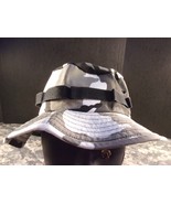 HAT SUN HOT WEATHER TROPICAL VENTED BOONIE BLACK &amp; WHITE CAMOFLAUGE SMALL - €18,04 EUR