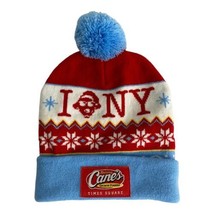 Raising Canes New York Time Square Exclusive Pom Pom Knit Adult Beanie R... - £13.81 GBP