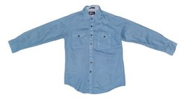 Vintage BLAIR 100% Yarn Dyed Sky Blue Western Button Up Shirt Mens Size MED - £14.26 GBP