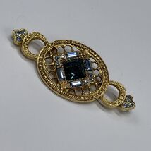 Vintage Faux Rhinestones Gold-Tone Brooch Pin 1970&#39;s or 1980&#39;s - €8,68 EUR