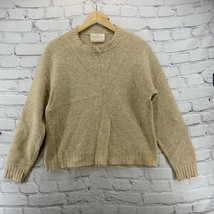 Jantzen Sweater Pullover Mens Sz L Beige Knit Vintage 70’s FLAW - £19.77 GBP