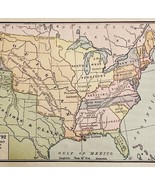 1904 Map Of The United States In 1792 Mississippi Boundary History Print... - $34.99