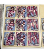 Vintage Hallmark Peel N Stick Seals Stickers Christmas Nativity Partial ... - $4.95