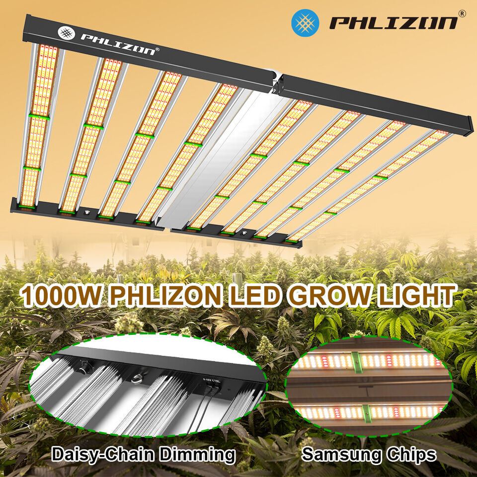 PHLIZON 1000W W/Samsung LM281B Grow bar Lights Dimmable Commercial Plant Lamp