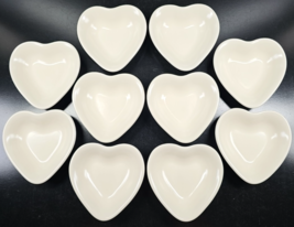 (10) Pfaltzgraff By Request 2004 Off White Heart Dishes Set Vintage Trin... - $108.47