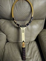 wooden Spalding Pancho Gonzales Signature tennis racquet fibre welded th... - $14.85