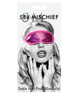Sex &amp; Mischief Satin Blindfold Hot Pink - $207.74 MXN