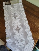 Natco Home White Rose lace Heavy Table Runner 13 x 72 NWWT  - £7.58 GBP