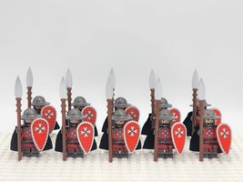 10pcs The Knights Hospitaller Spearmen the Crusader Army Minifigures - £18.86 GBP
