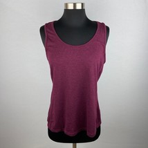 Old Navy Go Dry Marled Dark Pink Sleeveless Overlap Back Keyhole Top Wom... - £16.09 GBP