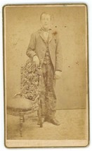 Antique CDV Circa 1870s McIntosh Handsome Man Standing in Suit Middletown, CT - £7.50 GBP