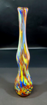 Pier One 14 Inch Multi-colored Splatter Glass Stretched Vase - £27.62 GBP