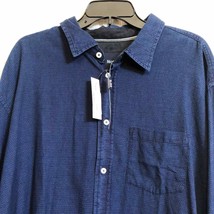 North56*4 Nordic Apparel Shirt Long Sleeve Button down  NWT blue dotted - £38.18 GBP